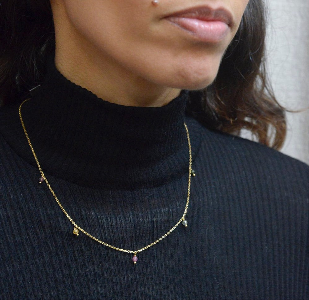 Mini tourmalines Necklace
